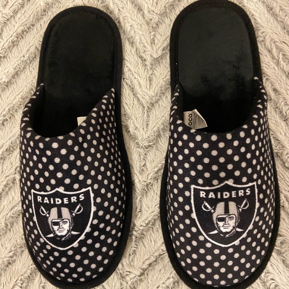 Womens Las Vegas Raiders Big Logo Scuff Slippers - Picture 1 of 3